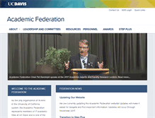 Tablet Screenshot of academicfederation.ucdavis.edu
