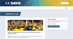 Desktop Screenshot of myadmissions.ucdavis.edu