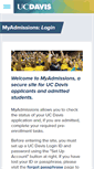 Mobile Screenshot of myadmissions.ucdavis.edu