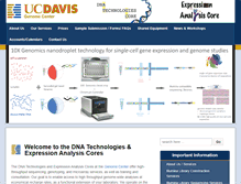 Tablet Screenshot of dnatech.genomecenter.ucdavis.edu