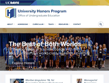 Tablet Screenshot of honors.ucdavis.edu